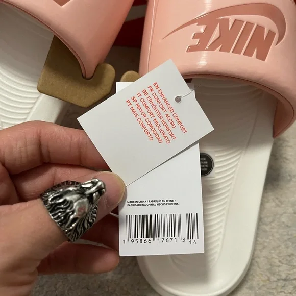 NIB Women Size 8 Nike Victori One Slides In Arctic Orange/Sail/Light Madder Root - Picture 10 of 12